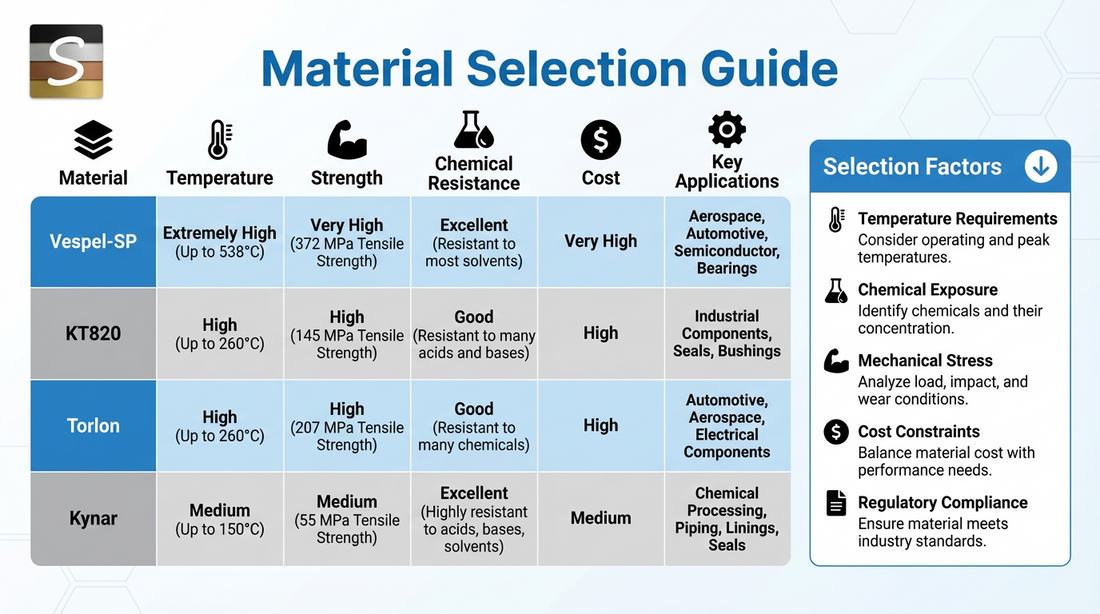 🔬 PI vs PEEK vs PAI vs PVDF: A Comprehensive Comparison of Usage Scenarios and Industrial Grade Models