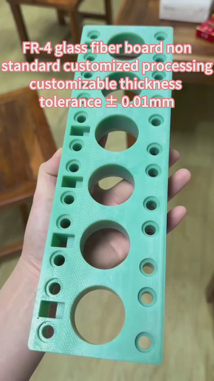 Custom precision components: materials such as FR-4 fiberglass board/synthetic stone/bakelite, etc.